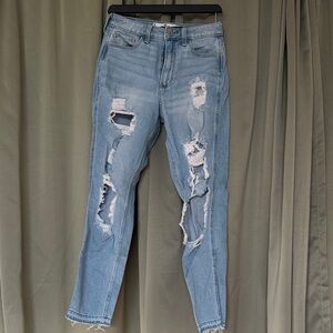 Hollister Light Blue Distressed Skinny Jeans